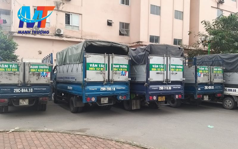 Các loại xe tải chở hàng tại Mạnh Trường